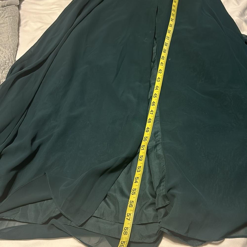 Emerald green formal azazie dress. - Picture 6 of 8